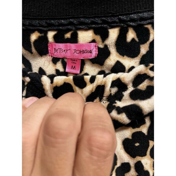 Betsey‎ Johnson Animal Print Cheetah Print Medium Pajama Set - Picture 2 of 4